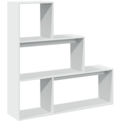 Étagère séparatrice de pièce à 3 niveaux blanc 123x29x123 cm