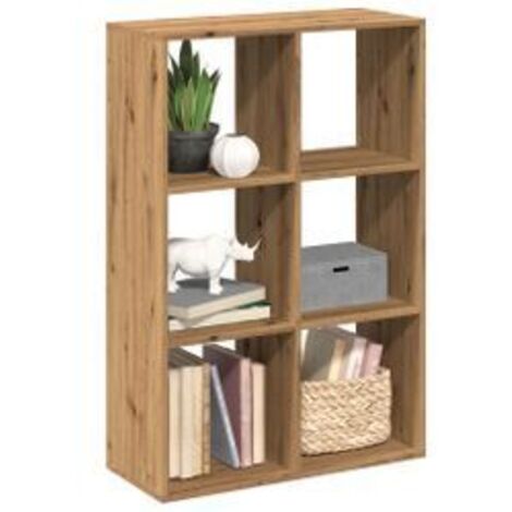 Étagère séparatrice de pièce chêne artisanal 69,5x29x103,5