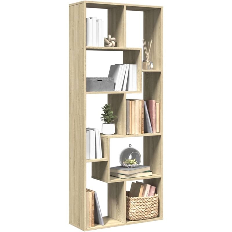 Tagère séparatrice de pièce chêne sonoma 67x25x161,5 cm - Vidaxl