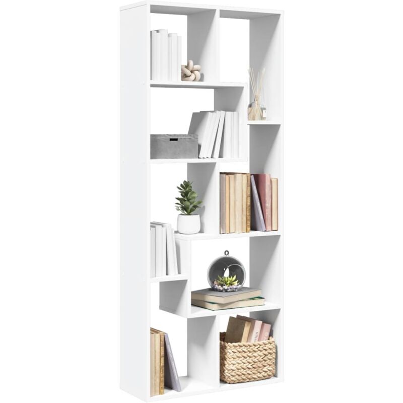 vidaXL Étagère séparatrice de pièce blanc 67x25x161,5 cm