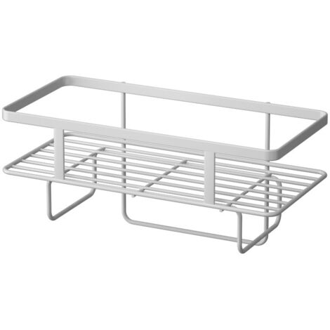 Étagère simple étage au-dessus des toilettes blanche, rangement salle de bain sans perçage