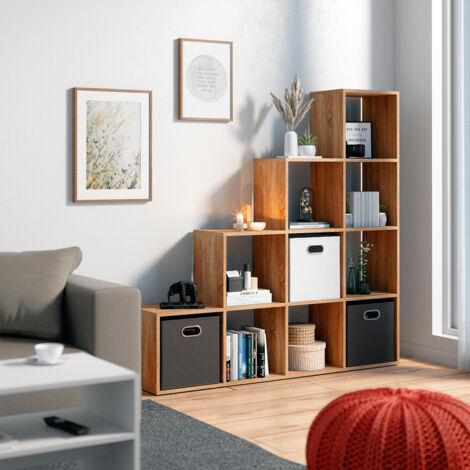 Vicco – Étagère Sonoma 142.5 x 140 cm – 10 étagères ouvertes – Panneau de particules 16 mm – Revêtement mélamine pour finition moderne