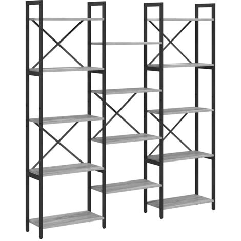 Étagère Sonoma gris 156 x 25 x 167 cm Bois d'ingénierie