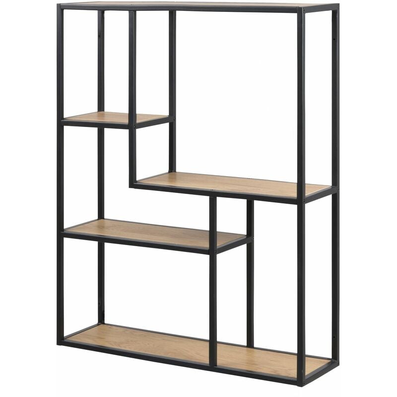 Etagère sur 3 niveaux asymétriques en mdf et métal