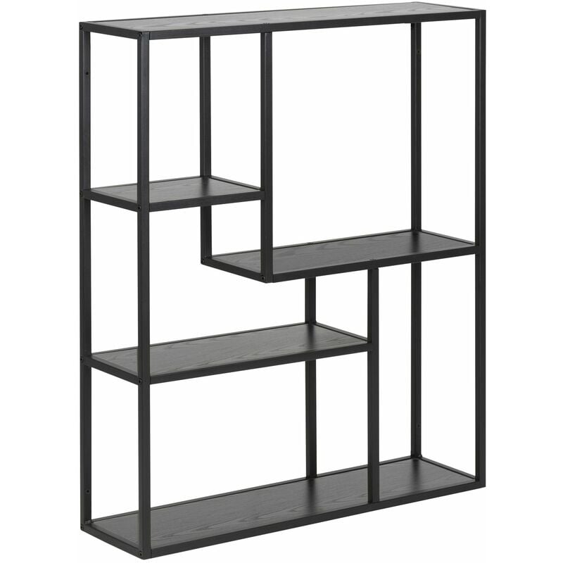 Etagère sur 3 niveaux asymétriques en MDF et métal