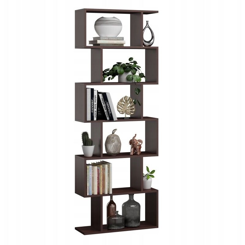 Étagère sur pied Bask Max en wengé pour salon, bureau, chambre, MK