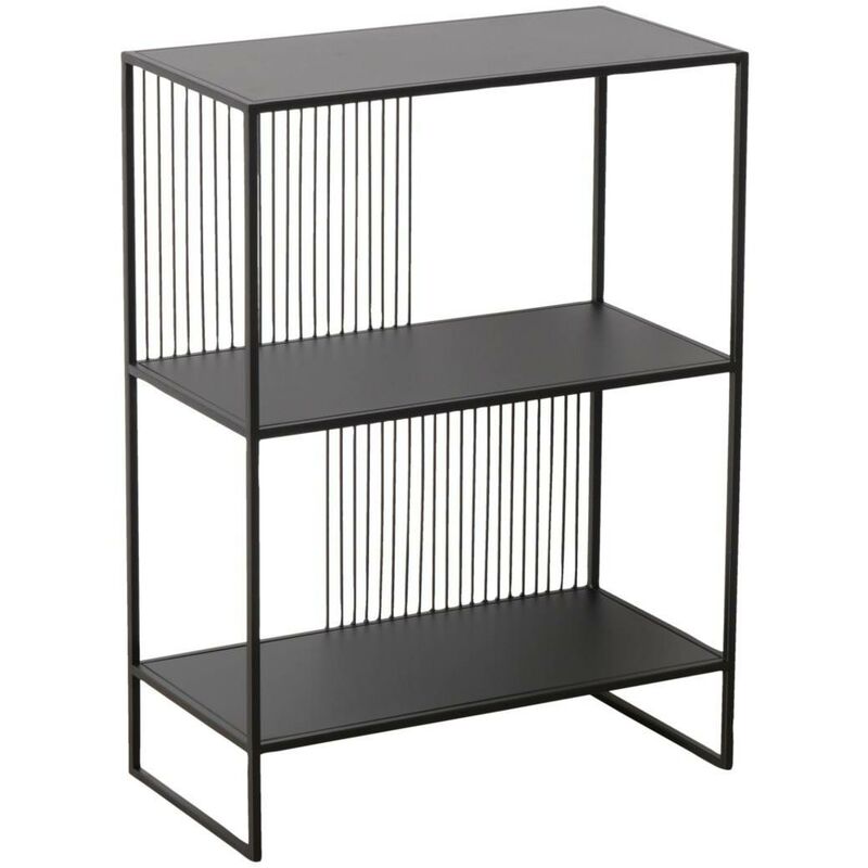 Tagère sur pied en métal Cindy, noire, 75 x 28 cm