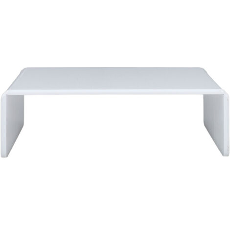 Étagère surélevée en acrylique pour bureau, bords lisses, nettoyage facile, support pour écrans d'ordinateur et usage dentaire.