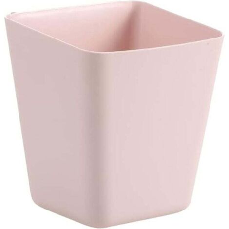 Étagère Suspendue de Bureau avec Porte-Stylo et Boîtes de Rangement Rose Ensemble 3 Pièces