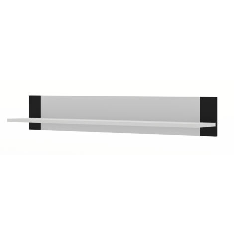 Étagère suspendue MONDI 125 cm blanc mat / noir mat