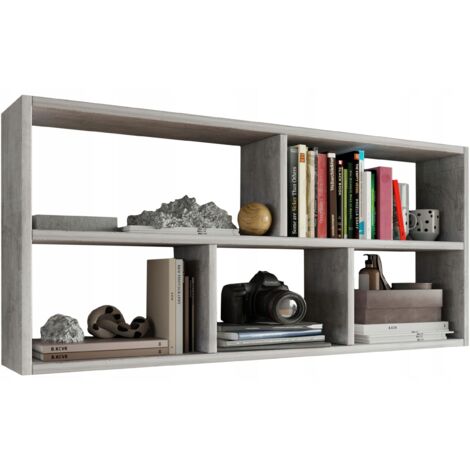 Étagère Suspendue TEO - Design Moderne - 50x113,6x25 cm - Couleur Béton