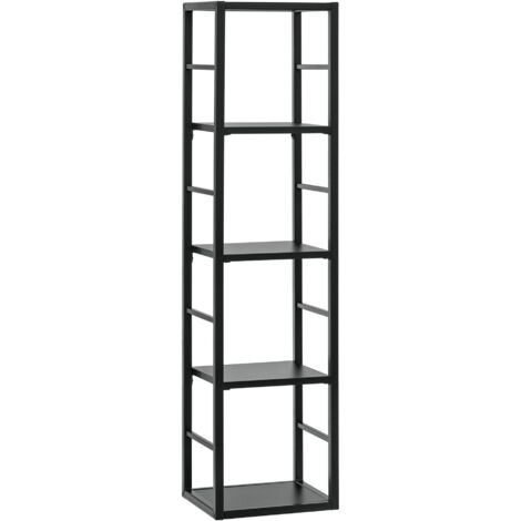Étagère Switch en métal 5 niveaux - L 30 x P 25 x H 118 cm - Noir - Livraison gratuite