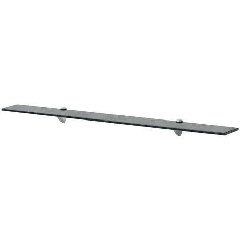 Étagère Tablette en Verre 100 cm Noire à fixer pour une décoration moderne et épurée