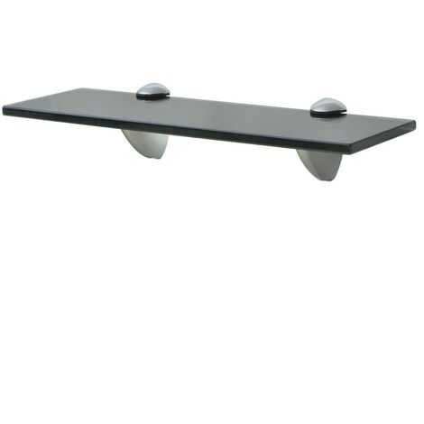 Étagère Tablette en Verre 30 cm Noire à fixer pour une décoration moderne et épurée