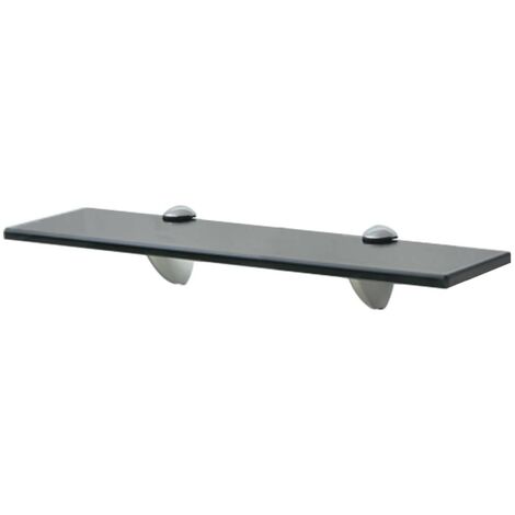 Étagère Tablette en Verre 40 cm Noire à fixer pour une décoration moderne et épurée