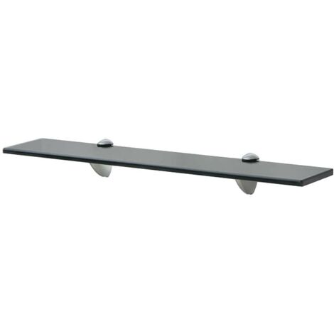 Étagère Tablette en Verre 60 cm Noire à fixer pour une décoration moderne et épurée