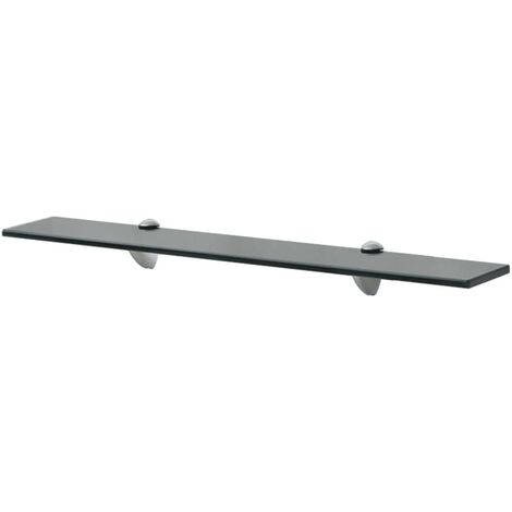 Étagère Tablette en Verre 70 cm Noire à fixer pour une décoration moderne et épurée