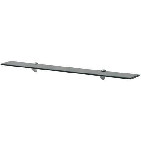 Étagère Tablette en Verre 90 cm Noire à fixer pour une décoration moderne et épurée