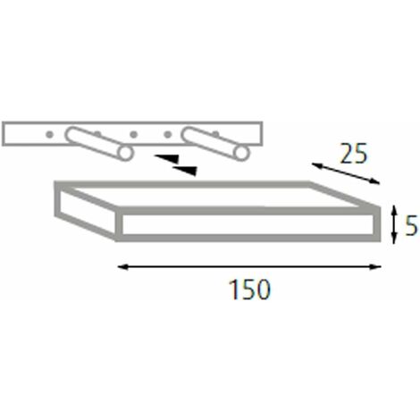 Etagère Tamburato Mdf Wenge 150X25X5H - lot de 4 pièces