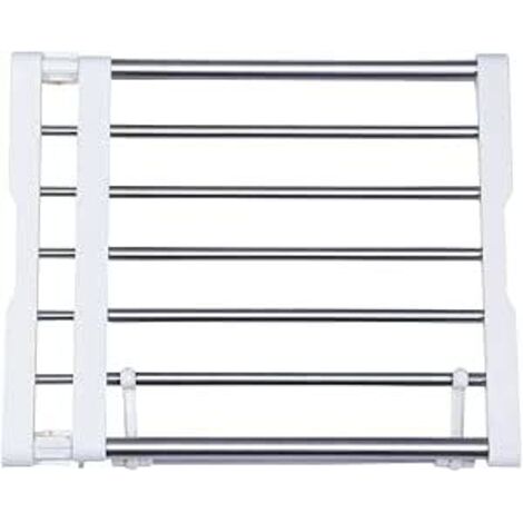 Étagère Télescopique Réglable Sans Perçage Etagere Rangement en Métal Organiseur de Placard Diviseur Séparateur Extensible 40-60 cm pour Chambre, Salle de Bain, Cuisine