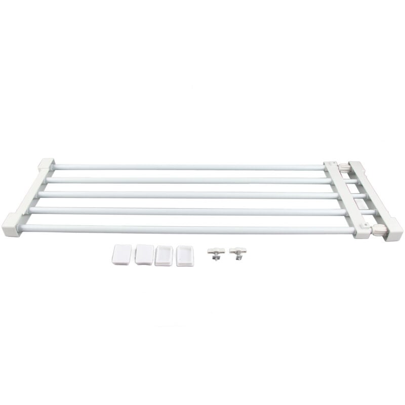 Rapanda - tagère Télescopique Réglable Sans Perçage Etagere Rangement en Métal Organiseur de Placard Diviseur Séparateur Extensible 75-120 cm pour