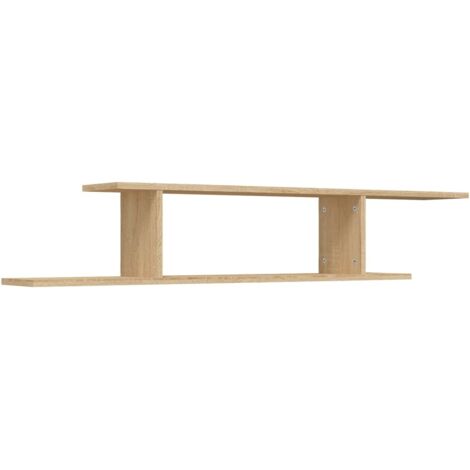 Étagère TV  Banc TV  Armoire TV murale Chêne Sonoma 125x18x23 cm Bois d’ingénierie