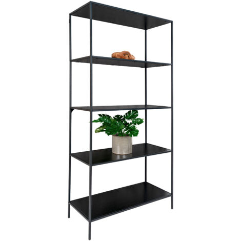 Étagère Résine 5 Tablettes Grosfillex Qualipro – Noir – 175x90x40 Cm
