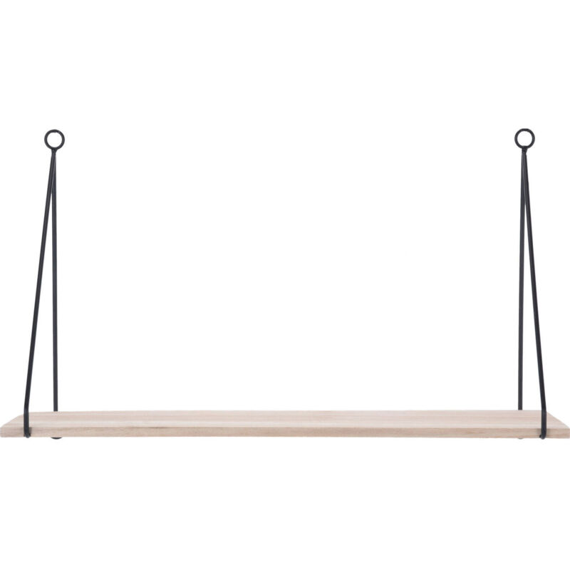 Wadiga - tagère murale loft, bois de paulownia, 50 x 29 x 15 cm Wadiga - tagère murale loft, bois de paulownia, 50 x 29 x 15 cm