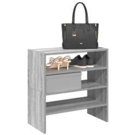 Étagères à chaussures 2 pcs empilable sonoma gris 60x30x30,5