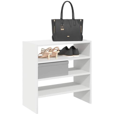 Étagères à chaussures 2 pcs-Meuble à chaussures-Étagère de rangement empilable blanc 60x30x30,5 cm 821892