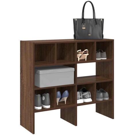 Étagères à chaussures 2 pcs-Meuble à chaussures-Étagère de rangement empilable chêne marron 89,5x30x40cm 612559
