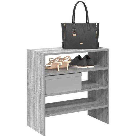 Étagères à chaussures 2 pcs-Meuble à chaussures-Étagère de rangement empilable sonoma gris 60x30x30,5 cm 368281