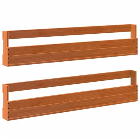 Étagères à chaussures murales 2 pcs marron 110x8,5x23,5