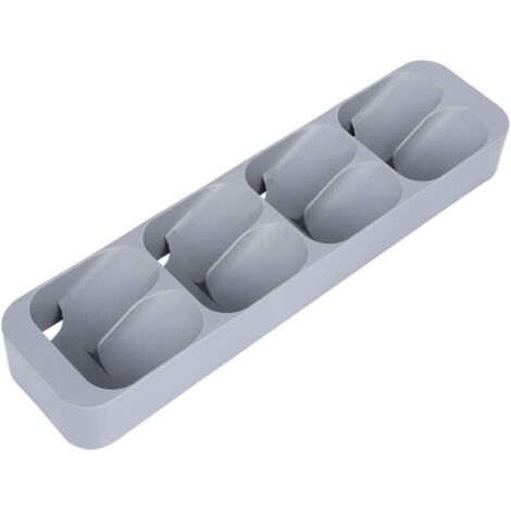 Étagères à épices, Plateau à épices Professionnel Rangement Spice Tiroir Extensible Boîte Vertical 8 Compartiments Fournitures De Cuisine Organisateur D'épices pour Placard Plan Travail Salle gris