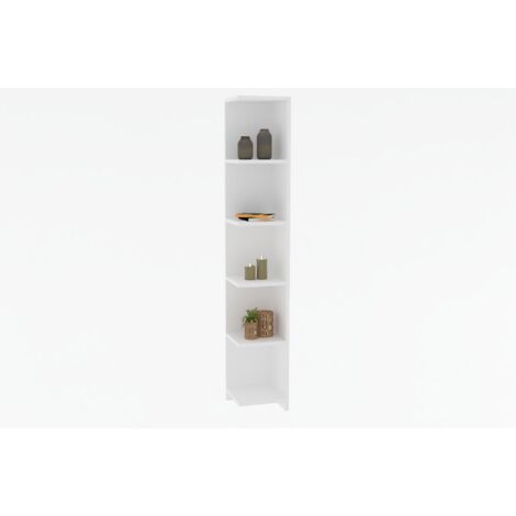 Etagères bibliothèque d'angle Igora L25xH160cm Blanc