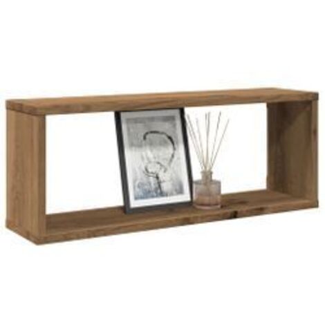Étagères cube murales 2 pcs chêne artisanal 60x15x23