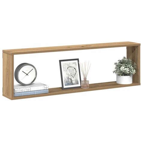 Étagères cube murales 2 pcs-Étagère flottante-Étagère de rangement suspendue chêne artisanal bois ingénierie 500664