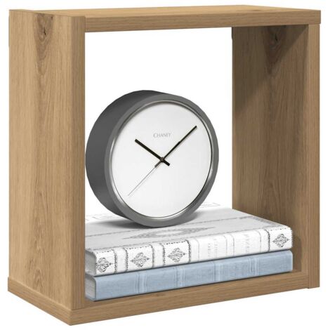 Étagères cube murales 2 pcs-Étagère flottante-Étagère de rangement suspendue chêne artisanal bois ingénierie 891398