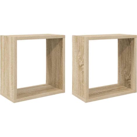 Étagères cube murales 2 pcs  Étagères flottantes chêne sonoma 30x15x30 cm