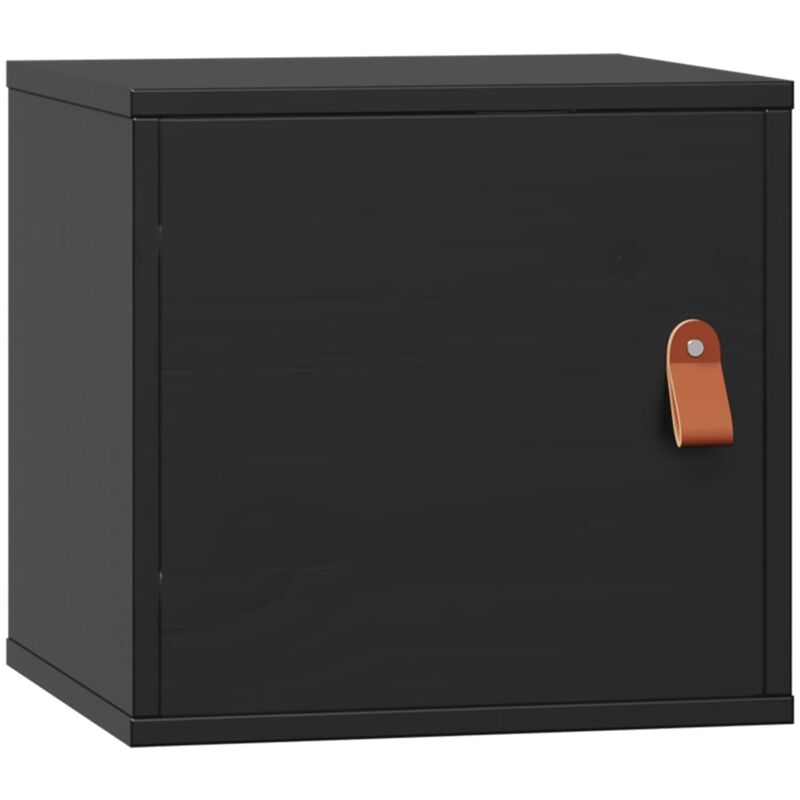 Jinlefu - Armoire murale Noir 31,5x30x30 cm Bois de pin massif vidaXL