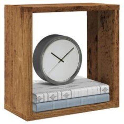 Étagères cube murales 2 pcs vieux bois 30x15x30