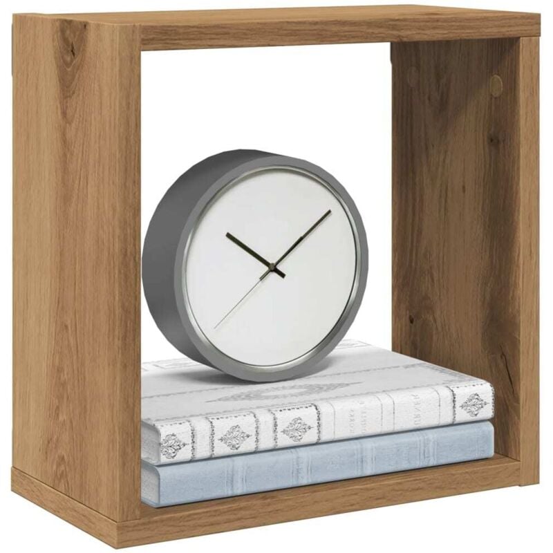 Tagères cube murales 4 pcs chêne artisanal bois d'ingénierie - Vidaxl