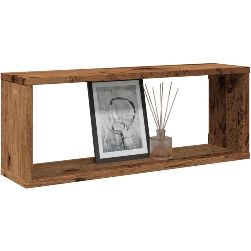 Vidaxl - tagères murales cube 6 pcs vieux bois 60x15x23 cm