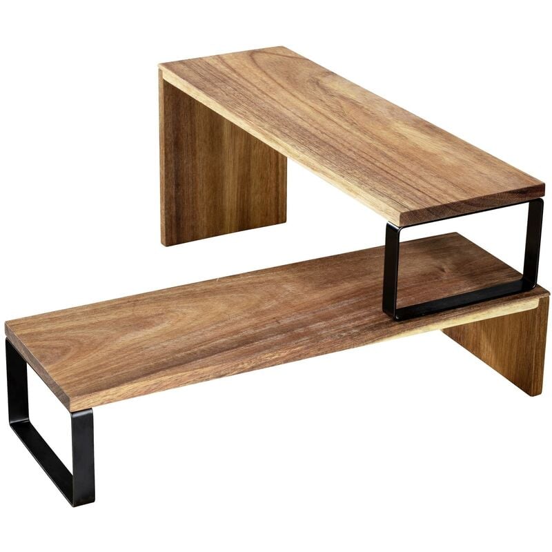 Wenko - tagère de cuisine d'angle, bois d'acacia, Vali
