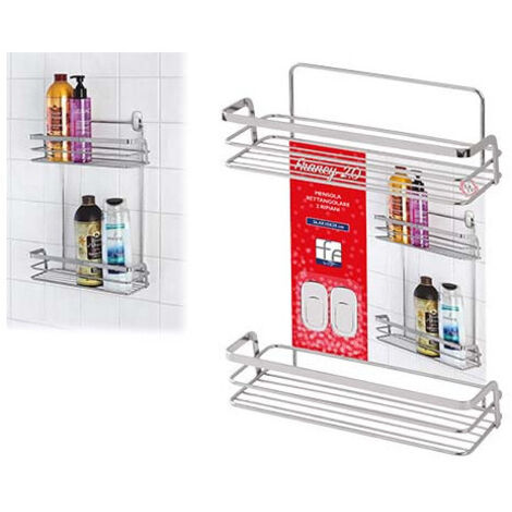 Étagères de douche 2 étagères en chromé FRANCY 2.0 2 ripiani - L26xP10xH35 cm