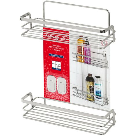 Étagères de douche 2 étagères en chromé FRANCY 2.0 2 ripiani - L26xP10xH35 cm