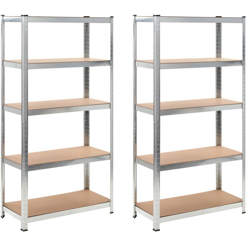 Étagères de rangement 2 pcs 90x40x180 cm MDF