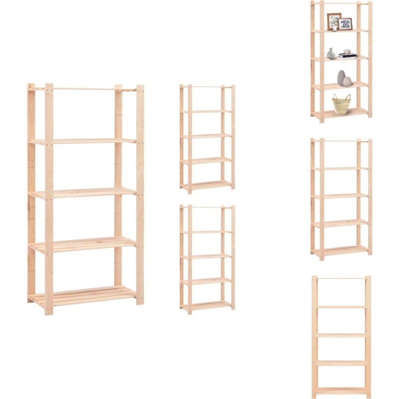 Tagères de rangement à 5 niveaux 3 pcs 80x38x170 cm Pin 250 kg - Etagere De Rangement - Étagères Murales - Rangement Maison - Rangement Atelier