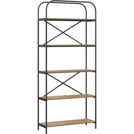 Étagères de rangement,Étagère chêne artisanal 80 x 30 x 183 cm Bois d'ingénierie CFW47912