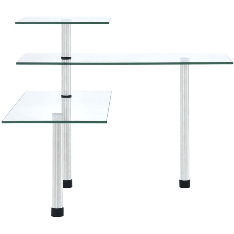 Étagères de rangement，Étagère d'angle de cuisine à 3 niveaux Verre trempé CFW70289